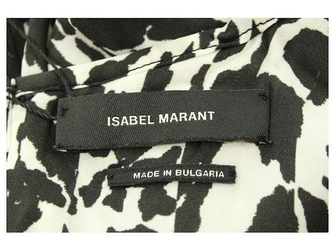 Blusa sin mangas estampada Isabel Marant en seda negra Negro - vista 4