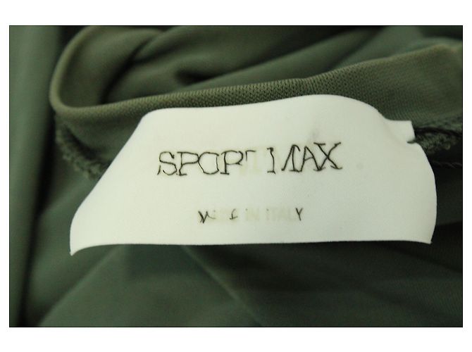 Sportmax gerafftes Midikleid aus olivgrüner Viskose - Ansicht 4