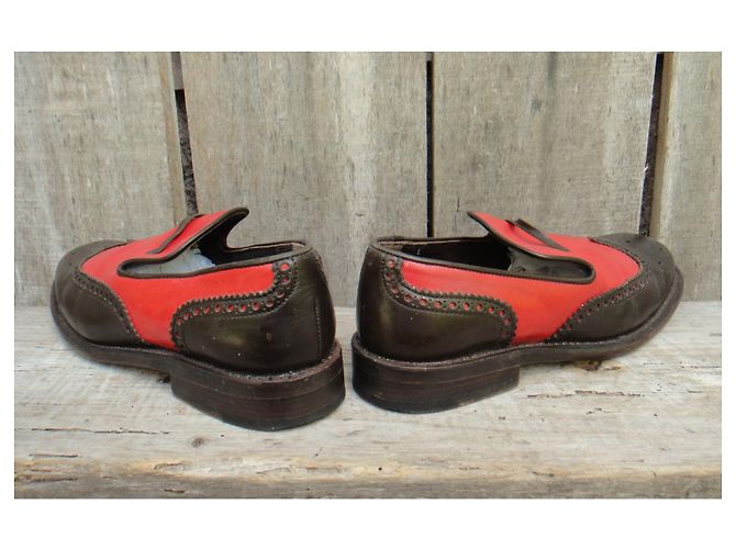 mocassini vintage Paraboot p 37 Rosso Marrone scuro - vista 5