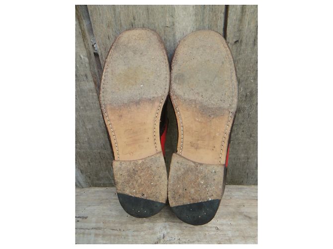 mocassini vintage Paraboot p 37 Rosso Marrone scuro - vista 6