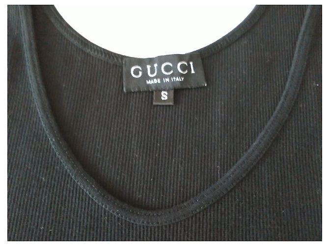 TOP GUCCI DE ALGODÓN NEGRO - vista 2