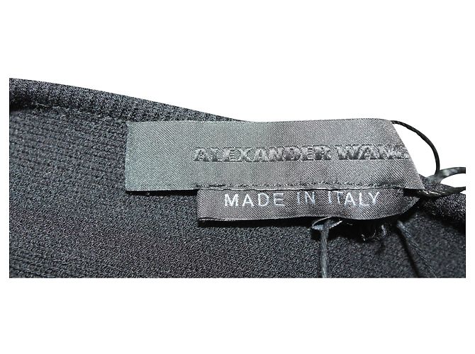 Camiseta con abertura en la espalda en rayón negro de Alexander Wang - vista 4