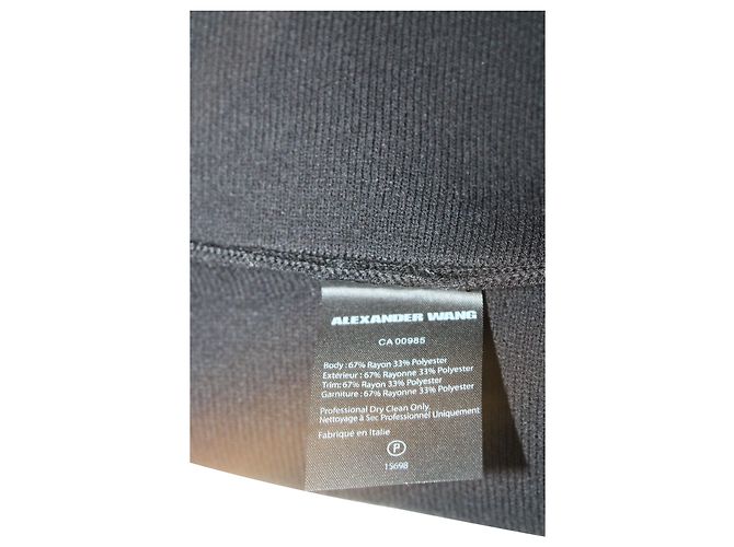 Camiseta con abertura en la espalda en rayón negro de Alexander Wang - vista 5