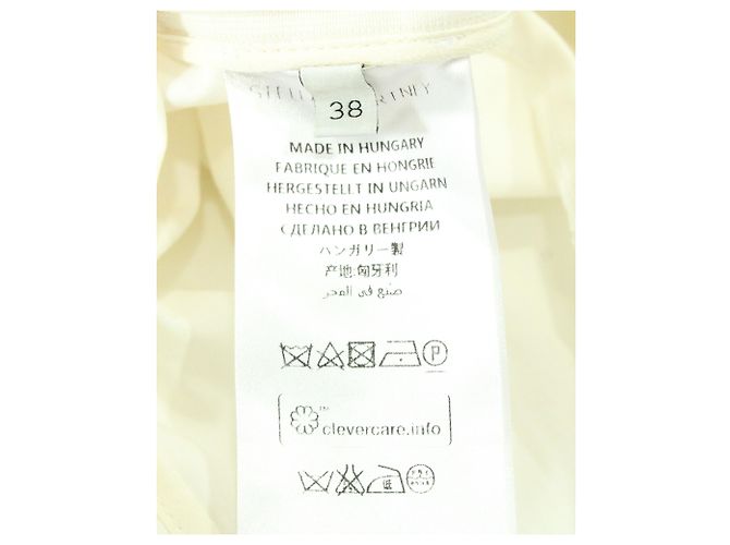 Stella Mc Cartney Blusa Stella McCartney com Manga Crescente em Algodão Branco - vista 6