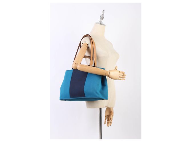 Hermès Cabag Elan Tragetasche Blau - Ansicht 11