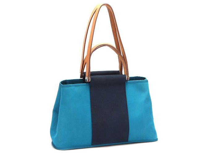 Hermès Cabag Elan Tragetasche Blau - Ansicht 2