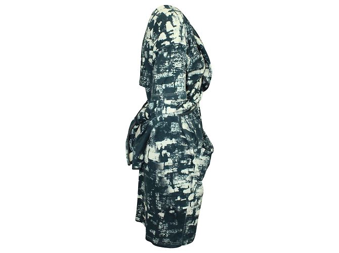 Céline VESTIDO MIDI CELINE CRUZADO DE ALGODÓN VERDE - vista 2
