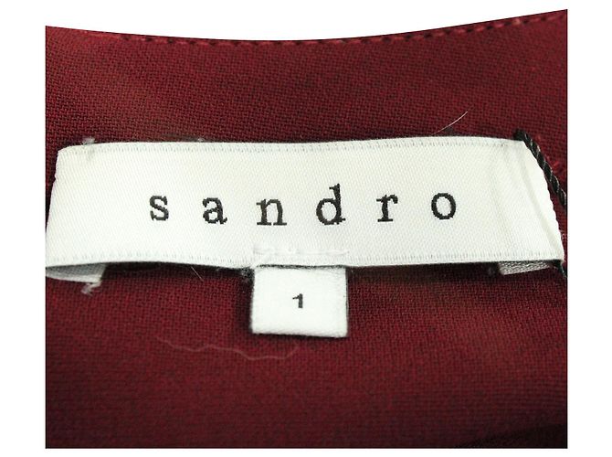 Vestido Peplum Sandro Paris Resonance em Poliéster Borgonha Vermelho Bordeaux - vista 4