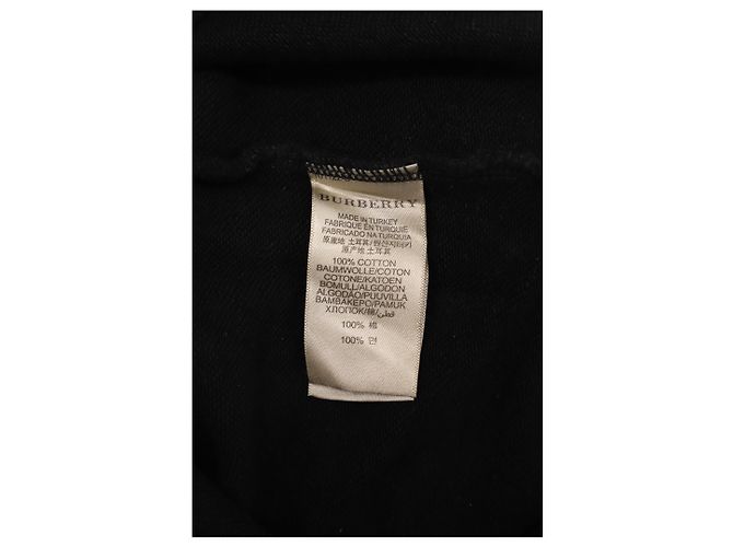 Burberry Sweatshirt mit Vintage Check-Einsatz aus schwarzer Baumwolle - vista 5