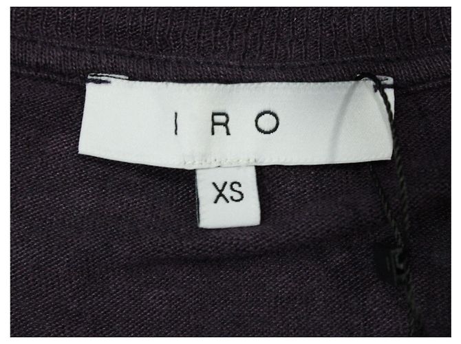 Iro Marvina Langarm-T-Shirt aus schwarzem Leinen - Ansicht 4