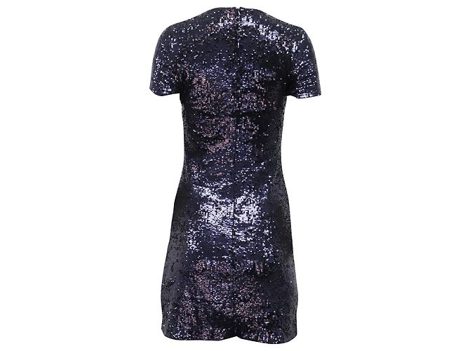 Abito Tory Burch con paillettes in nylon blu notte - vista 2