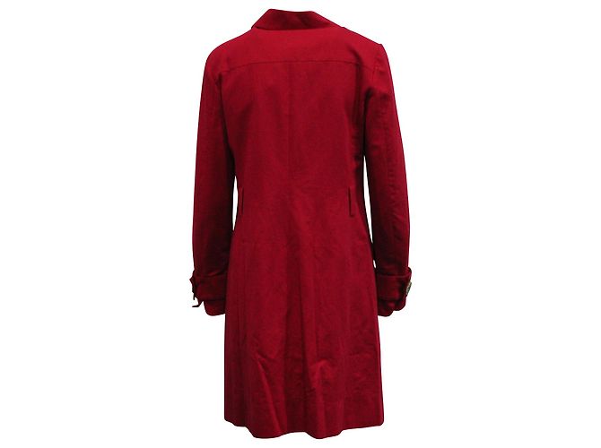 Gabardina Kenzo de algodón rojo - vista 3