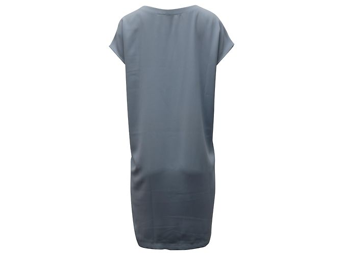 Kurzärmliges Etuikleid Theory aus hellblauem Polyester - Ansicht 3