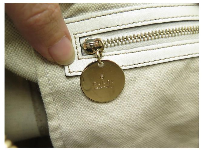 GUCCI x UNICEF BOSTON JOY LONA MONOGRAMA ELEFANTES BOLSA DE MÃO Cru - vista 22