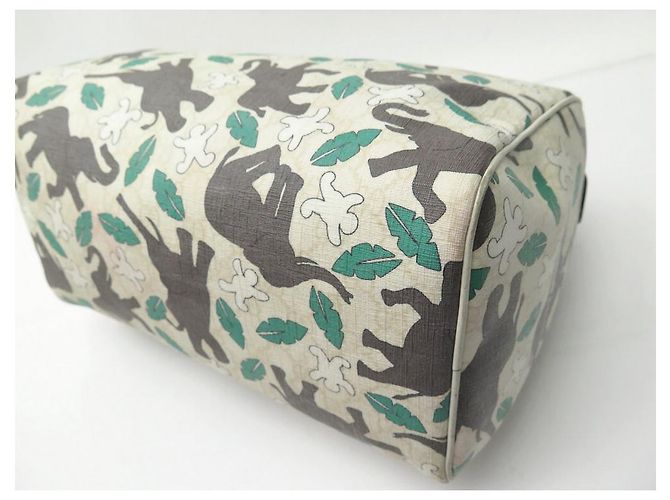 GUCCI x UNICEF BOSTON JOY LONA MONOGRAMA ELEFANTES BOLSA DE MÃO Cru - vista 4
