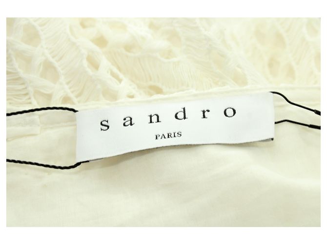 Sandro Bliss Spitzenkleid mit Ösen aus weißem Polyester - Ansicht 4