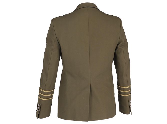 Balmain Slim-Fit Embellished Blazer in Green Cotton - view 4