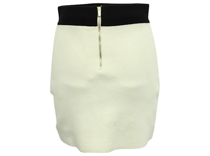 FALDA LAPIZ MAJE DE PUNTO DE ALGODÓN BLANCO - vista 3