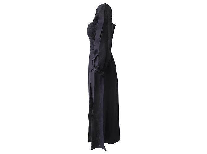 Reformation VESTIDO MIDI REFORMA GITANE EN LINO NEGRO - vista 2