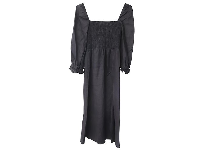Reformation VESTIDO MIDI REFORMA GITANE EN LINO NEGRO - vista 5