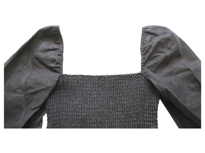 Reformation VESTIDO MIDI REFORMA GITANE EN LINO NEGRO - vista 6