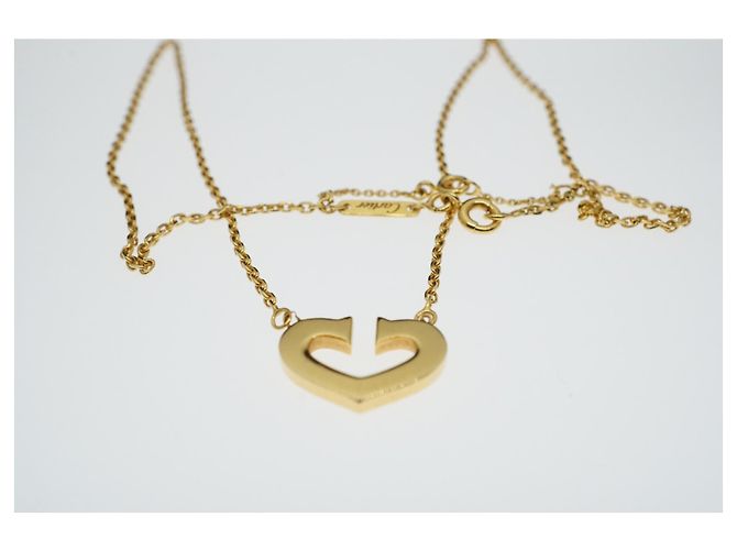Cartier C di Cartier Cuore 18Collana in oro giallo K Gold hardware - vista 10