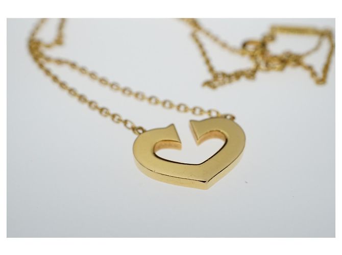 Cartier C di Cartier Cuore 18Collana in oro giallo K Gold hardware - vista 2
