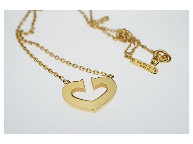 Cartier C di Cartier Cuore 18Collana in oro giallo K Gold hardware - vista 4