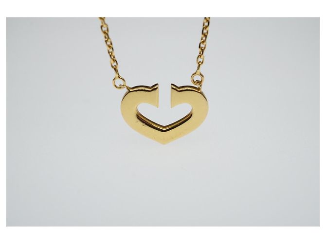 Cartier C di Cartier Cuore 18Collana in oro giallo K Gold hardware - vista 6