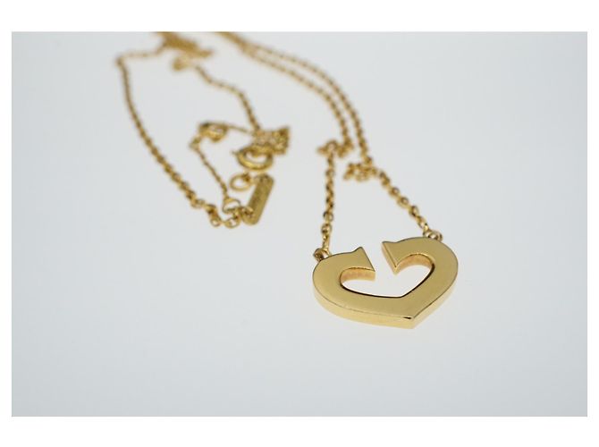 Cartier C di Cartier Cuore 18Collana in oro giallo K Gold hardware - vista 7