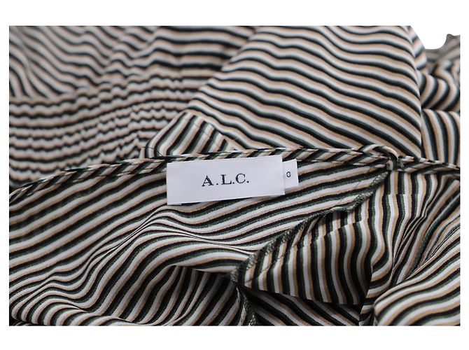 A.L.C Abito ALC Cannon a righe in seta multicolor Stampa python - vista 4