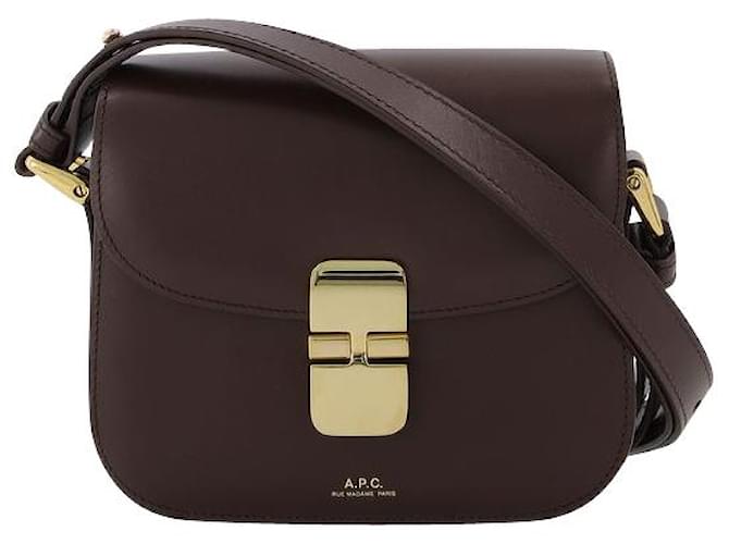 Apc Grace Mini Bag in Brown Leather ref.594422 Joli Closet