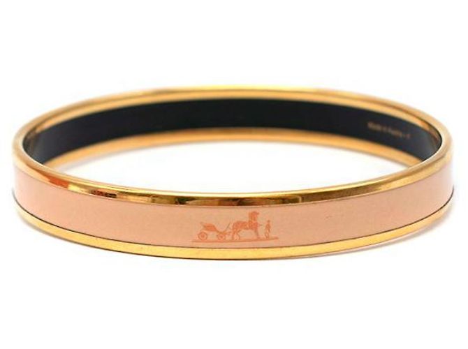 Trim Hermès Bracciale rigido smaltato Caleche GHW Beige - vista 2