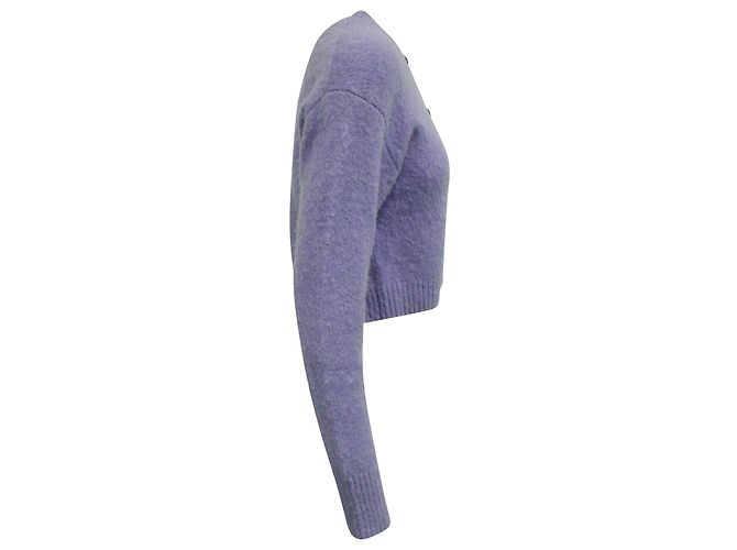 Autre Marque Acne Studios Kurzer Cardigan aus hellviolettem Nylon - Ansicht 2