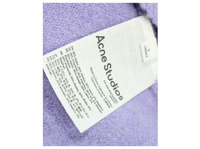 Autre Marque Acne Studios Kurzer Cardigan aus hellviolettem Nylon - Ansicht 5