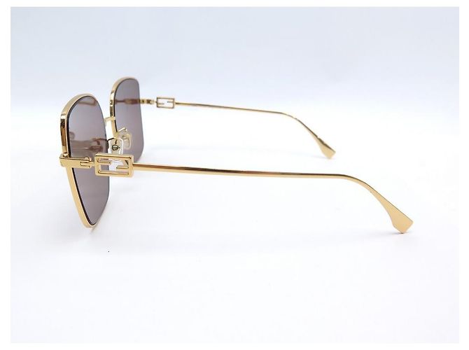 NUEVAS GAFAS DE SOL FENDI BAGUETTE FE40013GAFAS DE SOL U METAL DORADO - vista 2