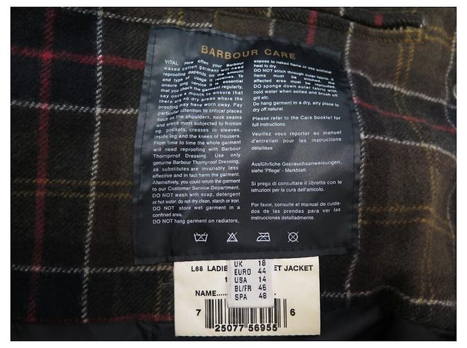 CHAQUETA ABRIGO BARBOUR NEWMARKET L 44 ABRIGO CHAQUETA DE ALGODÓN ACEITE NEGRO - vista 3