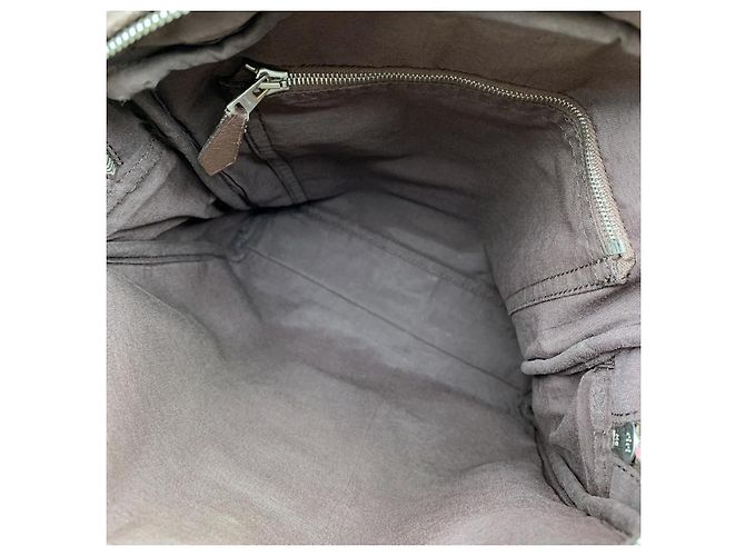Hermès Borsa a tracolla Acapulco in tela Toile Marrone - vista 6