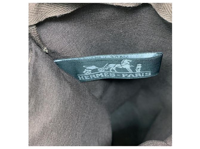 Hermès Borsa a tracolla Acapulco in tela Toile Marrone - vista 7