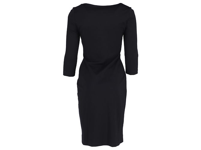 Diane Von Furstenberg – Razel-Kleid mit verdrehtem Frontdetail in schwarzer Viskose - view 2