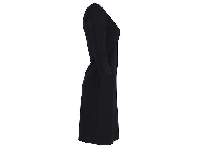 Diane Von Furstenberg – Razel-Kleid mit verdrehtem Frontdetail in schwarzer Viskose - view 3
