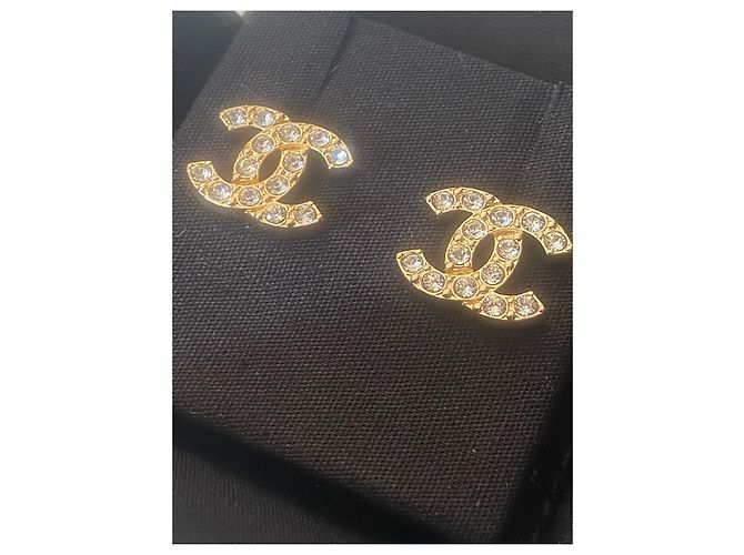 Chanel Modeschmuck Ohrstecker Golden - Ansicht 2