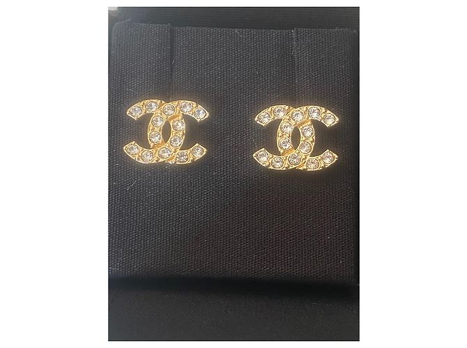 Chanel Modeschmuck Ohrstecker Golden - Ansicht 3