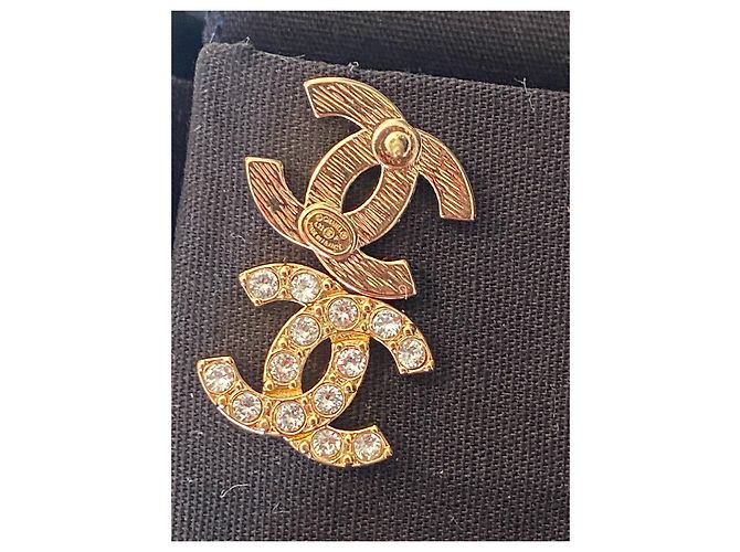 Chanel Modeschmuck Ohrstecker Golden - Ansicht 4