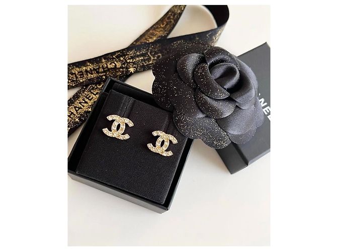 Chanel Modeschmuck Ohrstecker Golden - Ansicht 5
