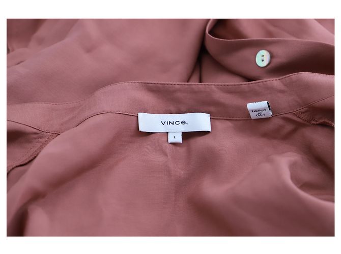 BLUSA DE BOTONES VINCE Castaño Rosa - vista 4