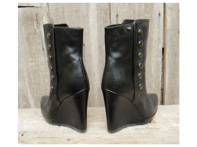 botines sportmax 37 Negro - vista 4