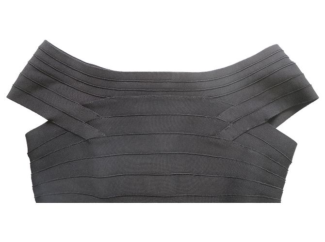 Herve Leger Bandage Top en rayón negro - vista 6