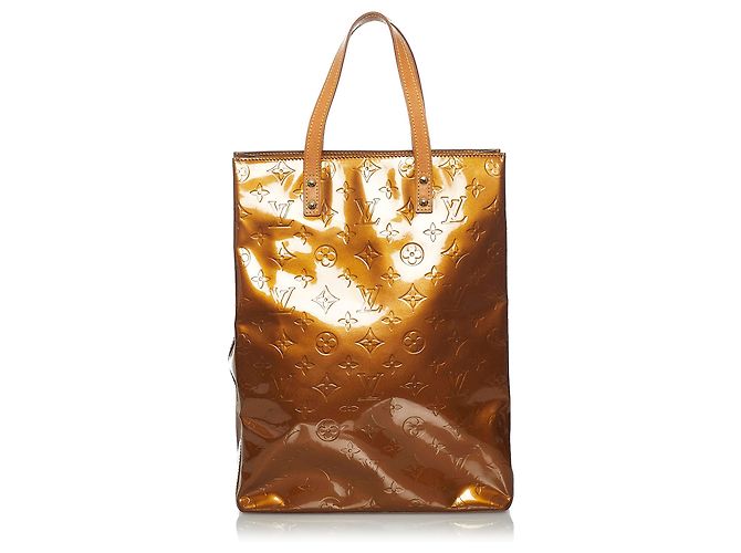 Louis Vuitton Brown Vernis Reade MM Marrone Bronzo Marrone chiaro - vista 3