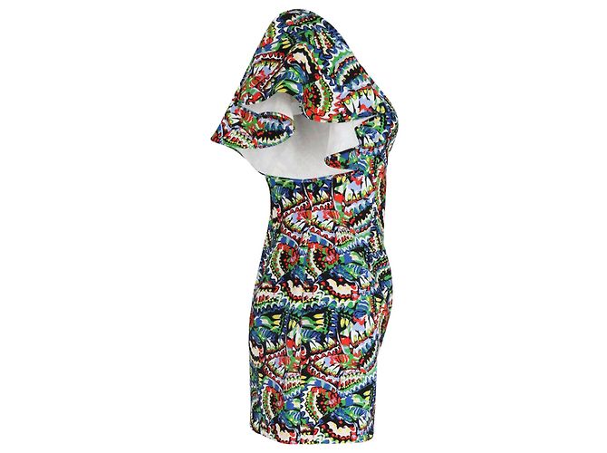Autre Marque Mini Abito Monospalla Saloni Greta In Poliestere Multicolor - vista 2